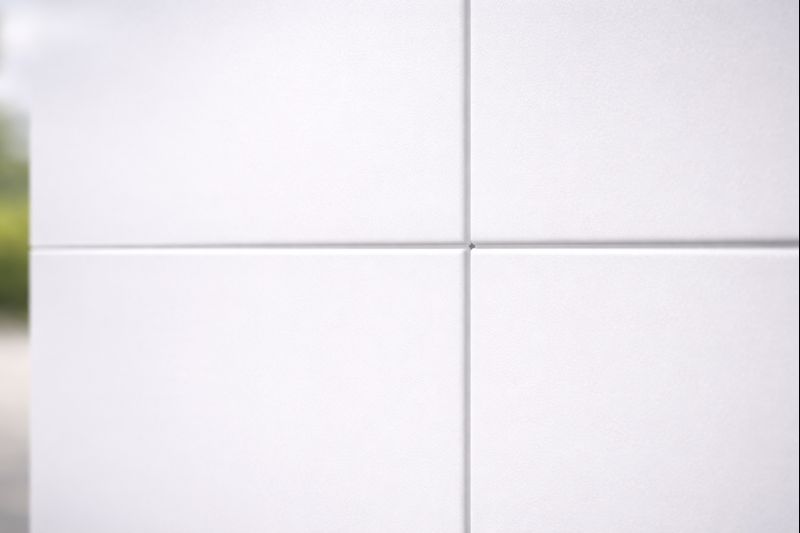 Гладкая поверхность сэндвич-панели ППС: крупный план профиля и покрытия